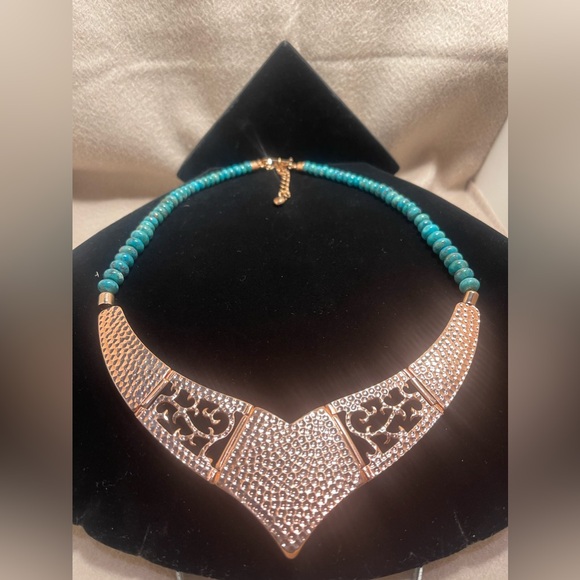 Jay King Signed DTR Copper and Inlay Turquoise Necklace - Picture 4 of 9